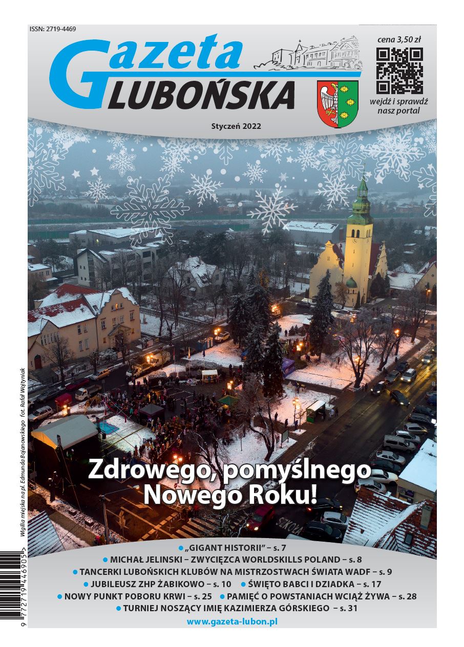 Gazeta Lubońska wydanie Styczeń 2022 - okładka