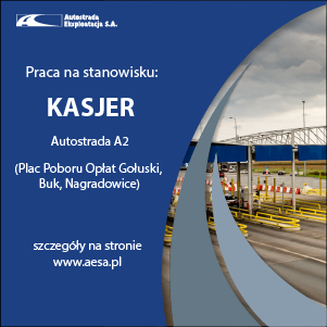 Kasjer - autostrada A2 - oferta pracy - Plac poboru opłat Gołuski, Nagradowice)