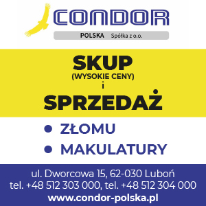 Condor - skup, sprzedaż złomu i makulatury Luboń