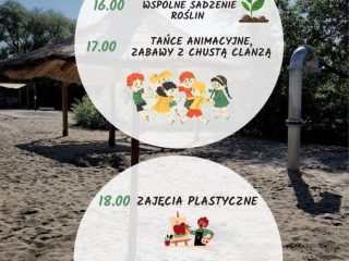 Dzień dziecka na plaży w Luboniu - plakat