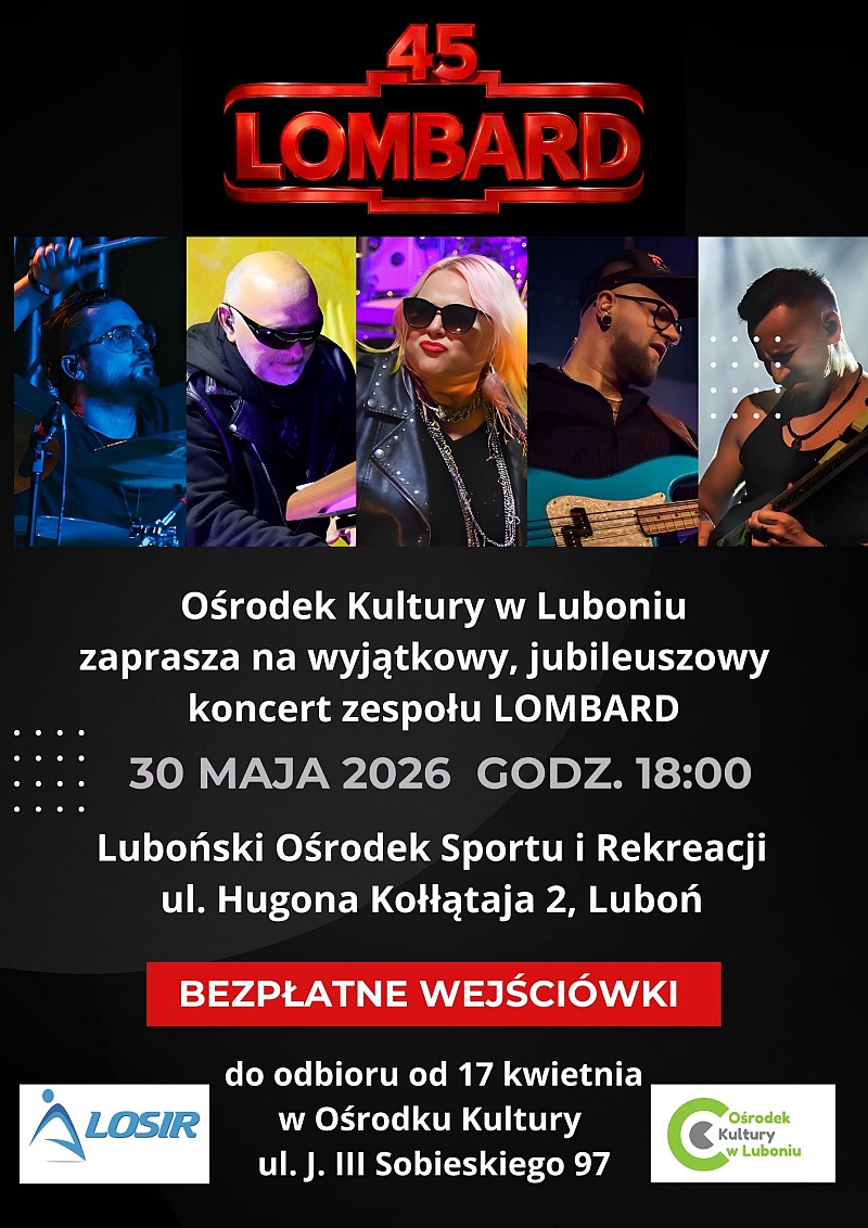 Kalendarium wydarzeń – maj z Ośrodkiem Kultury w Luboniu